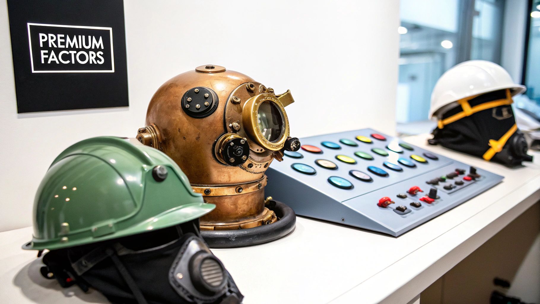 An engineer working on complex machinery on an offshore platform
