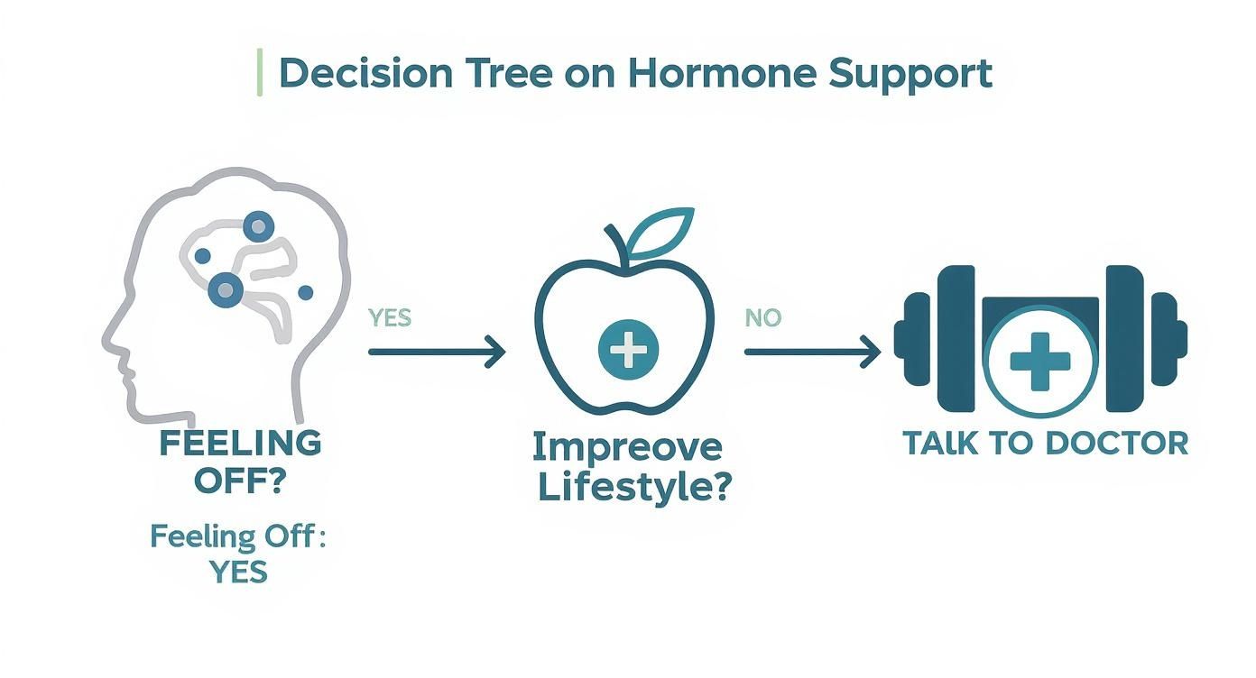 Infographic about signs of low testosterone