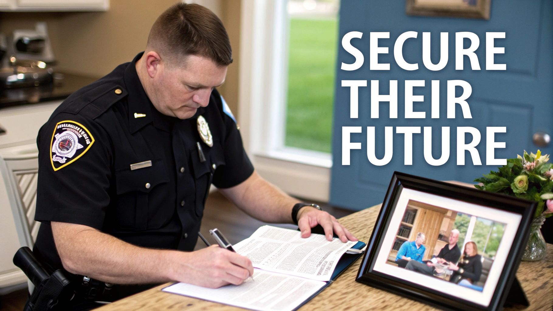 Police officers standing together, representing the need for life insurance.