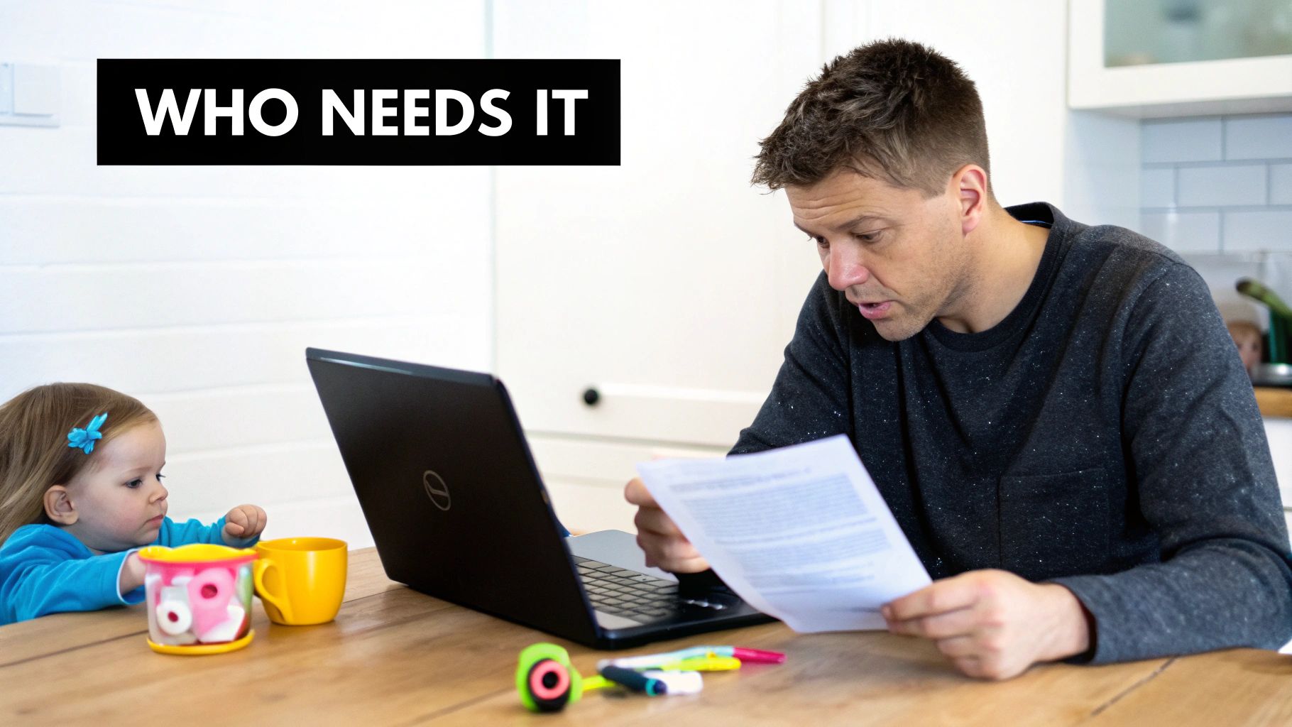 A family sitting on a sofa looking happy and secure