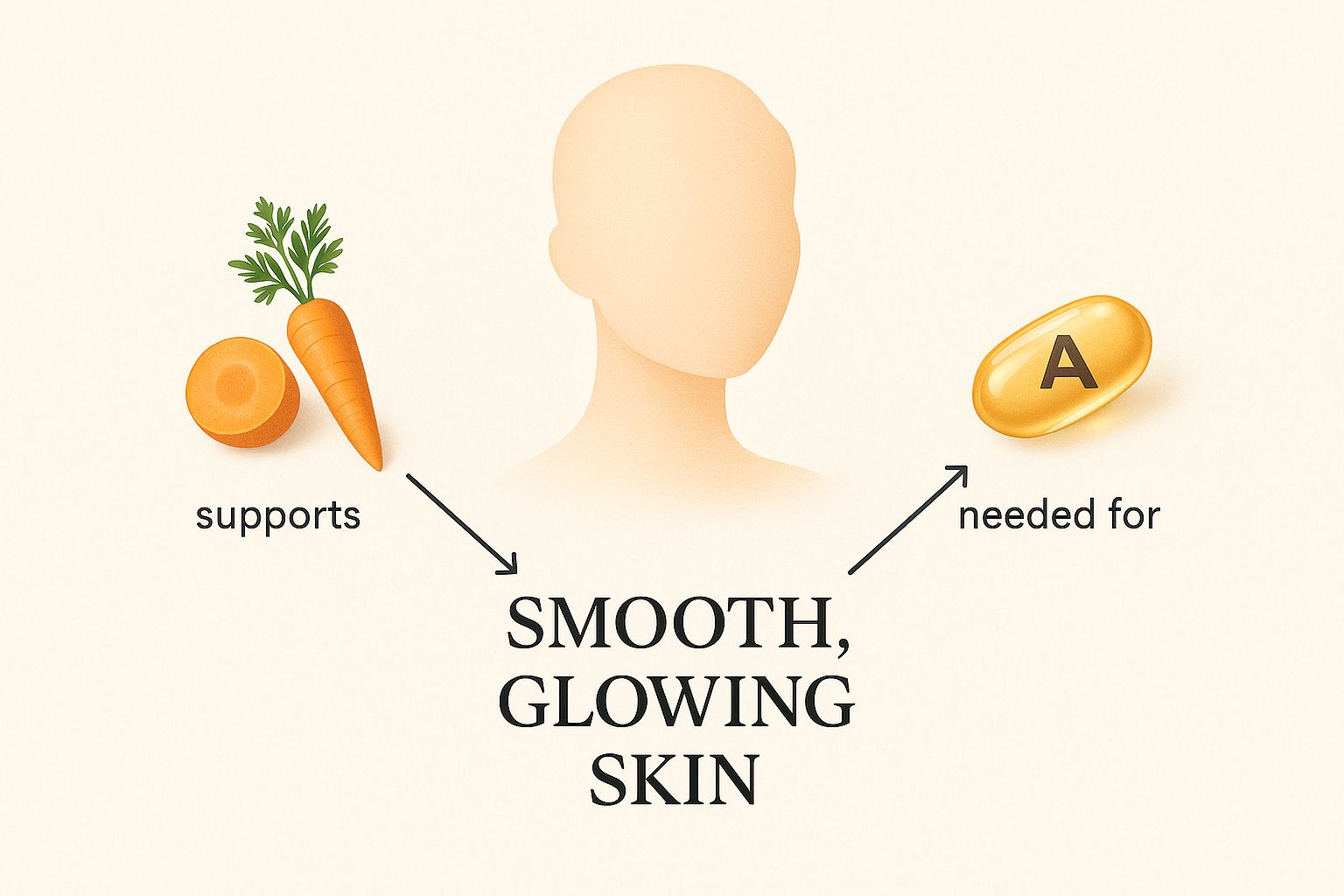 Infographic about best vitamins for skin hair and nails