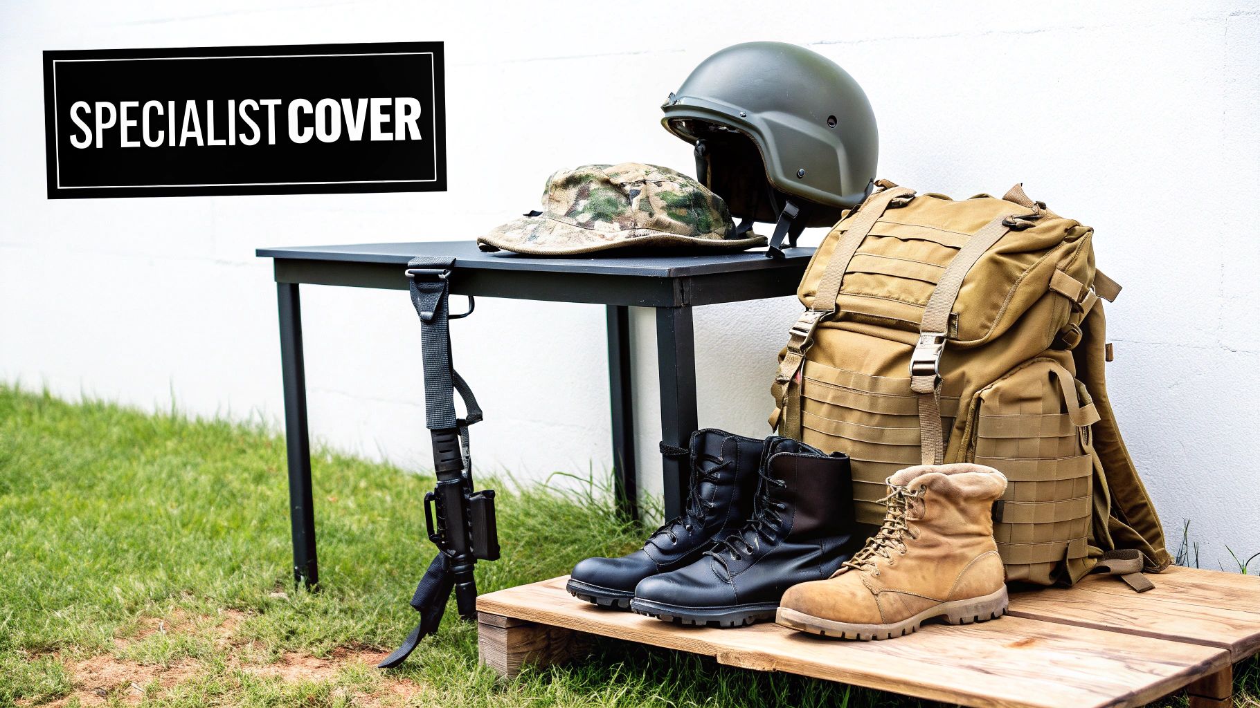 A member of the British armed forces in uniform, looking thoughtfully at the horizon