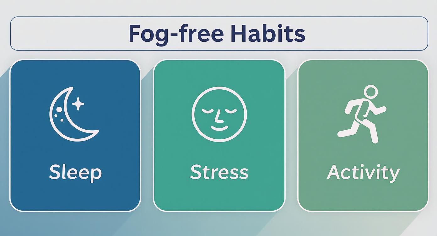 Infographic about how to reduce brain fog