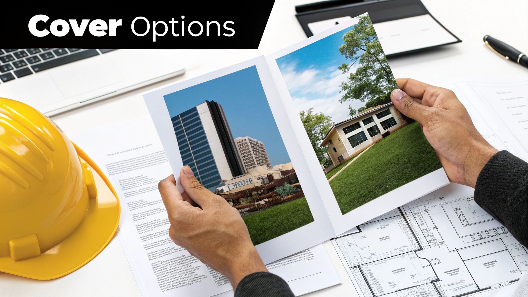 A close-up of insurance policy documents being reviewed