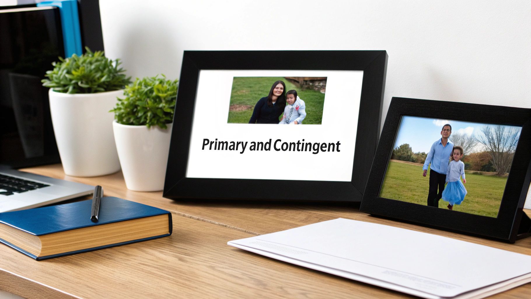 A person drawing a family tree, illustrating the concept of primary and contingent beneficiaries.