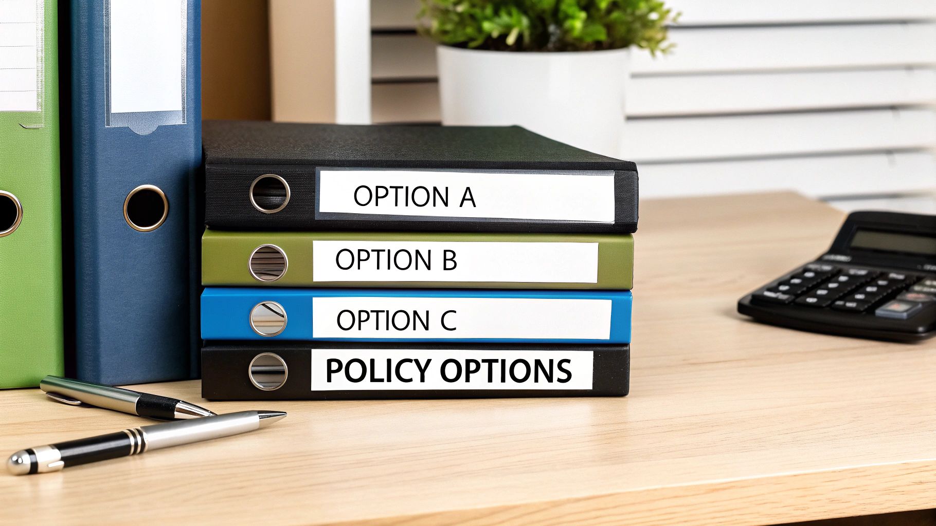 A firefighter in uniform thoughtfully reviewing documents at a table, representing the decision-making process for choosing a life insurance policy.