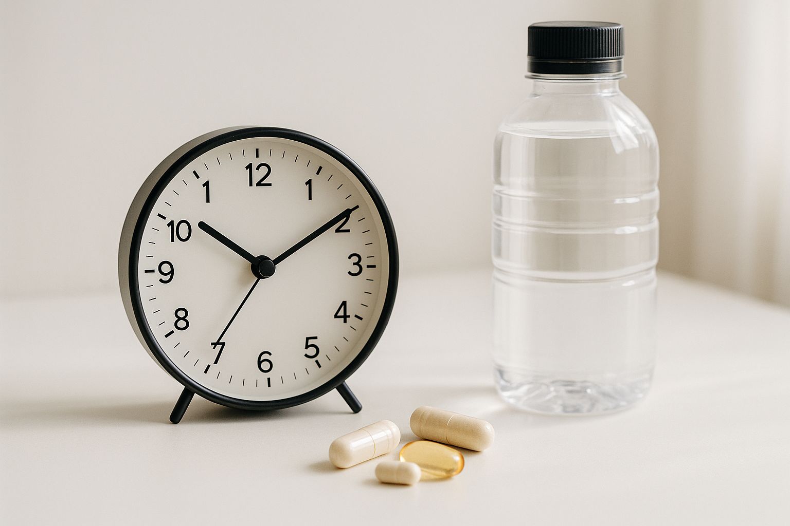 Omega-3 softgels in a spoon with a green plant in the background