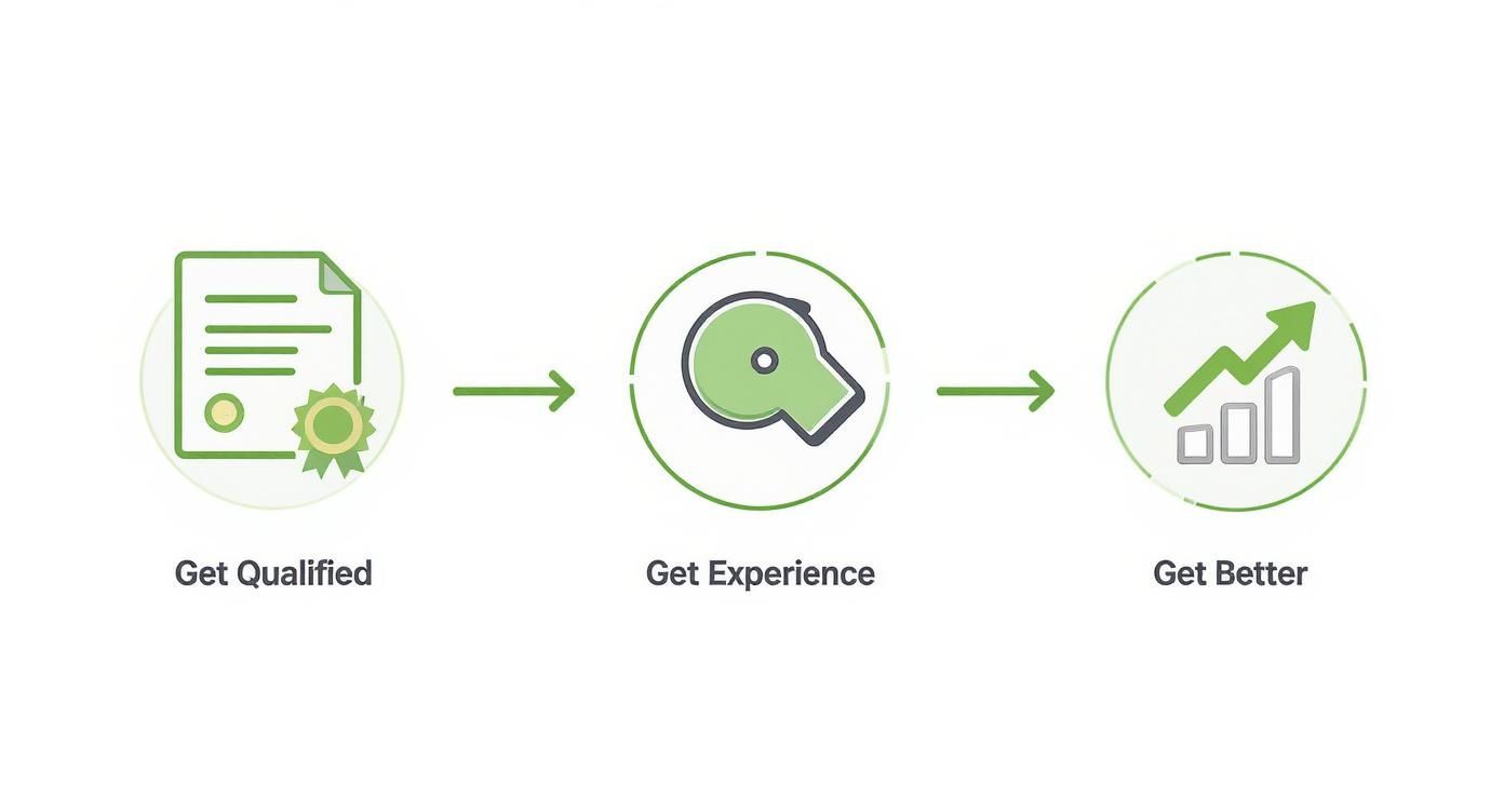 Infographic about how do you become a football coach