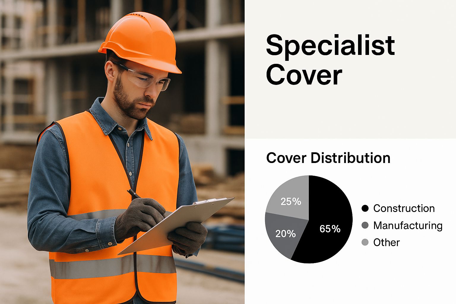 Infographic about construction worker life insurance