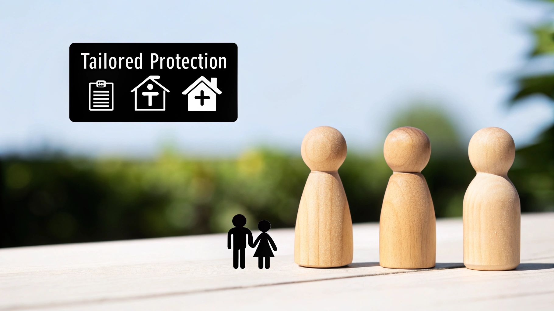 A couple planning their finances at home, considering their mortgage protection options