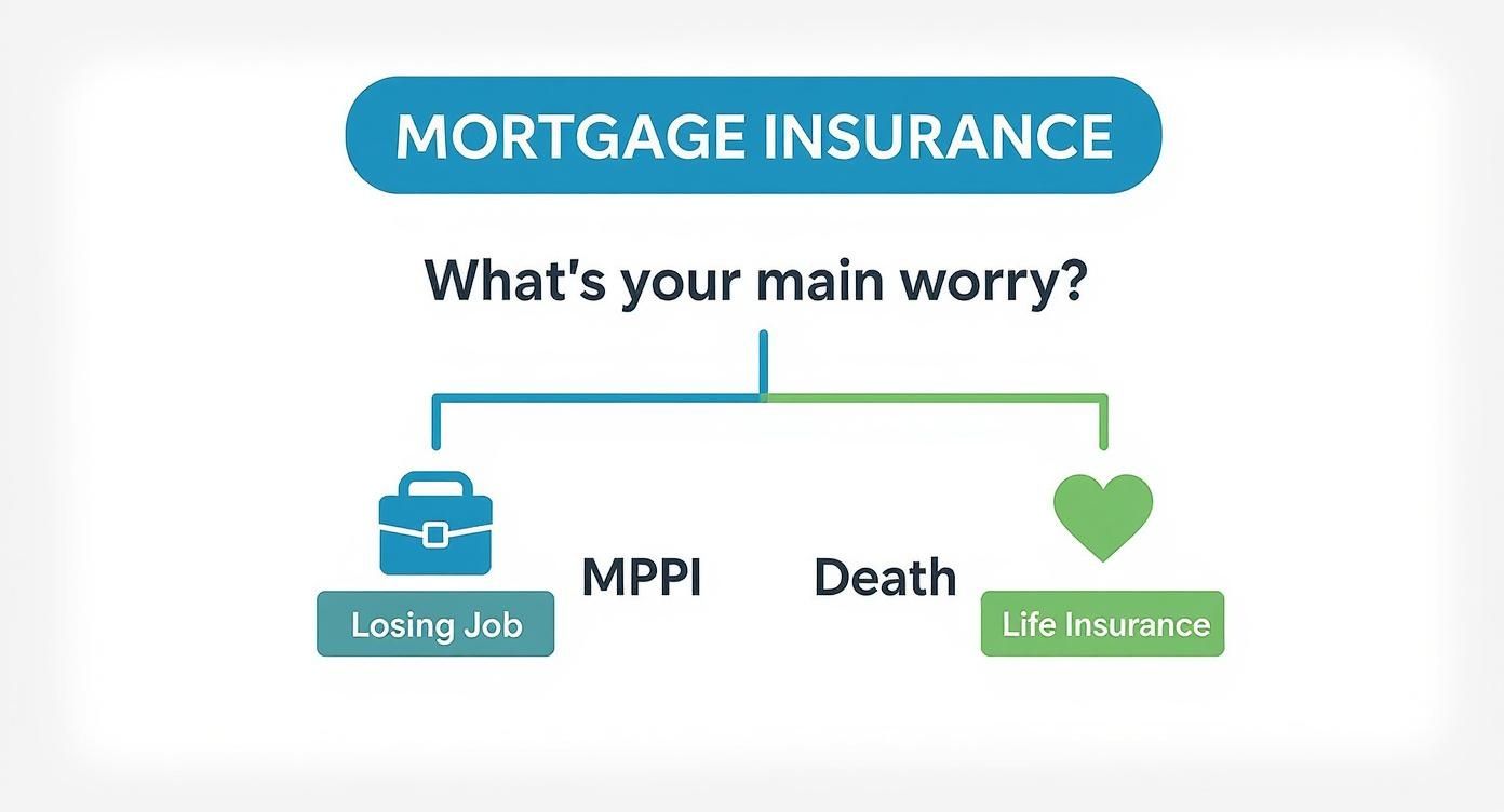 Infographic about mortgage insurance vs life insurance