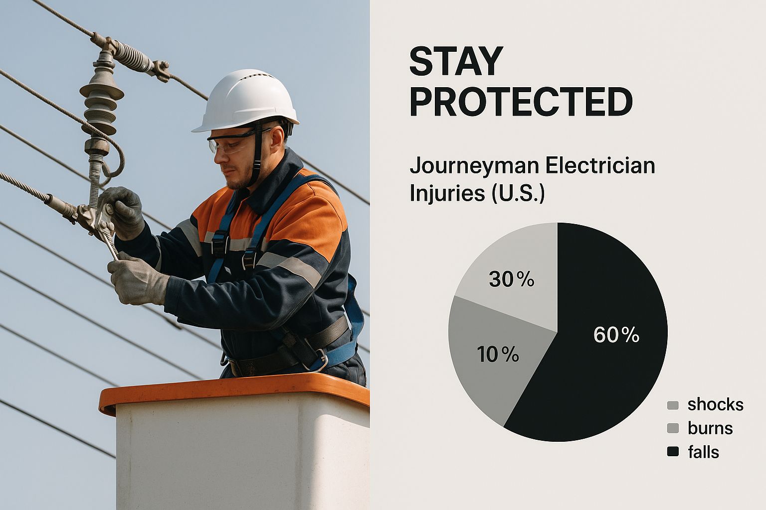 Infographic about electrician life insurance