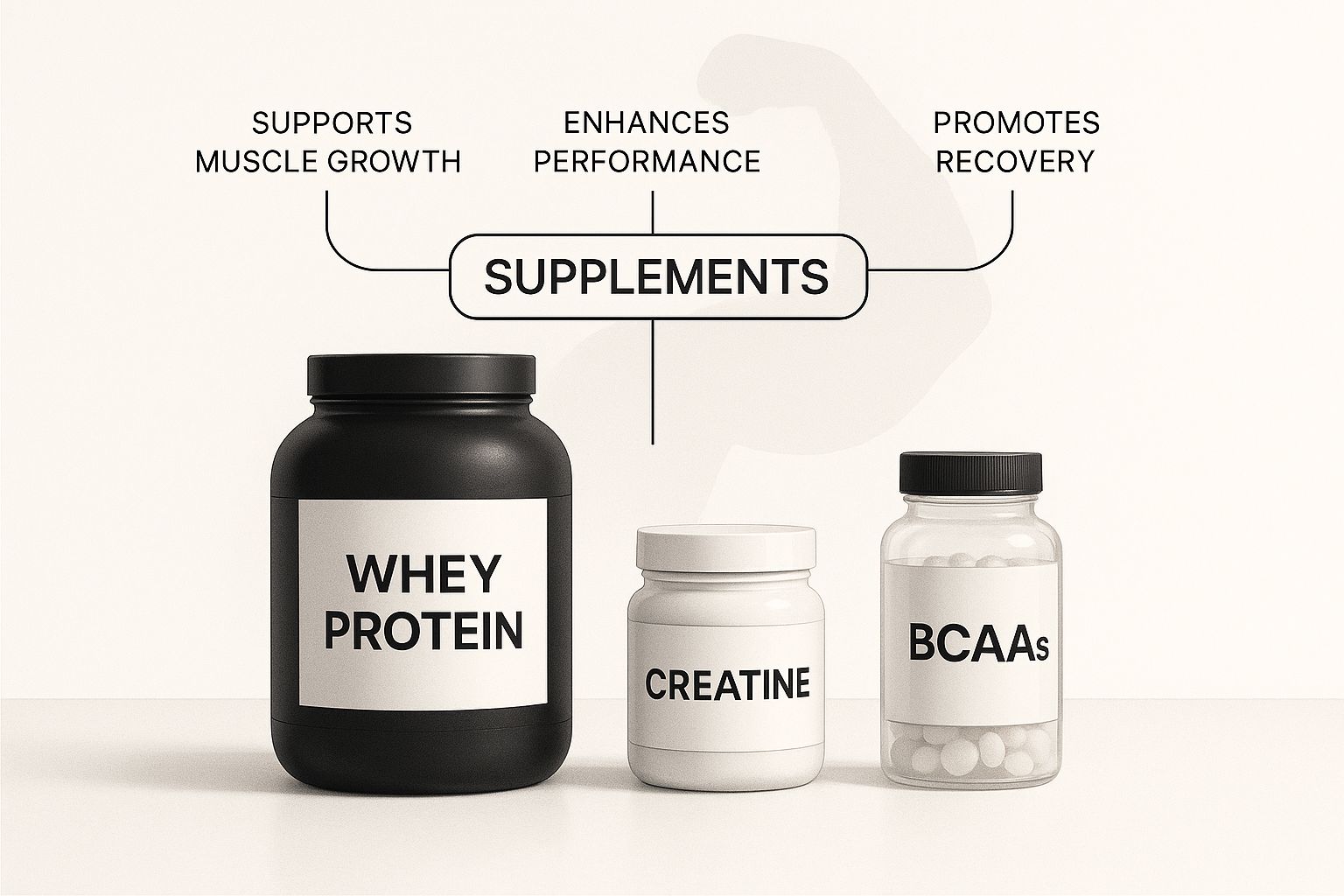 Infographic about best supplements for muscle recovery