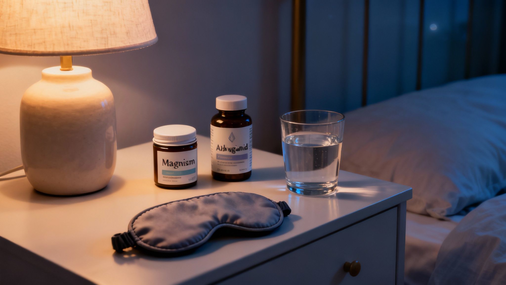 A man meditating peacefully outdoors to manage stress.