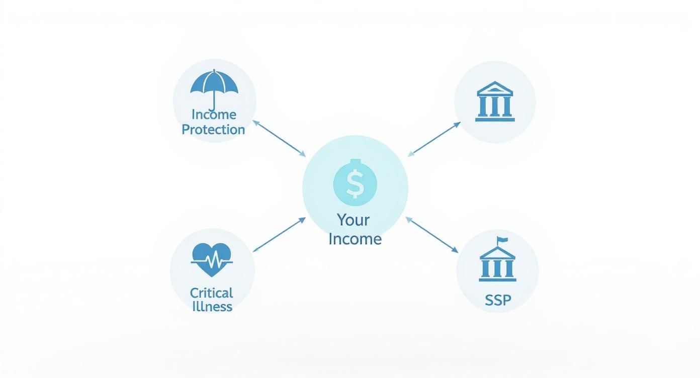 Infographic about income protection cover