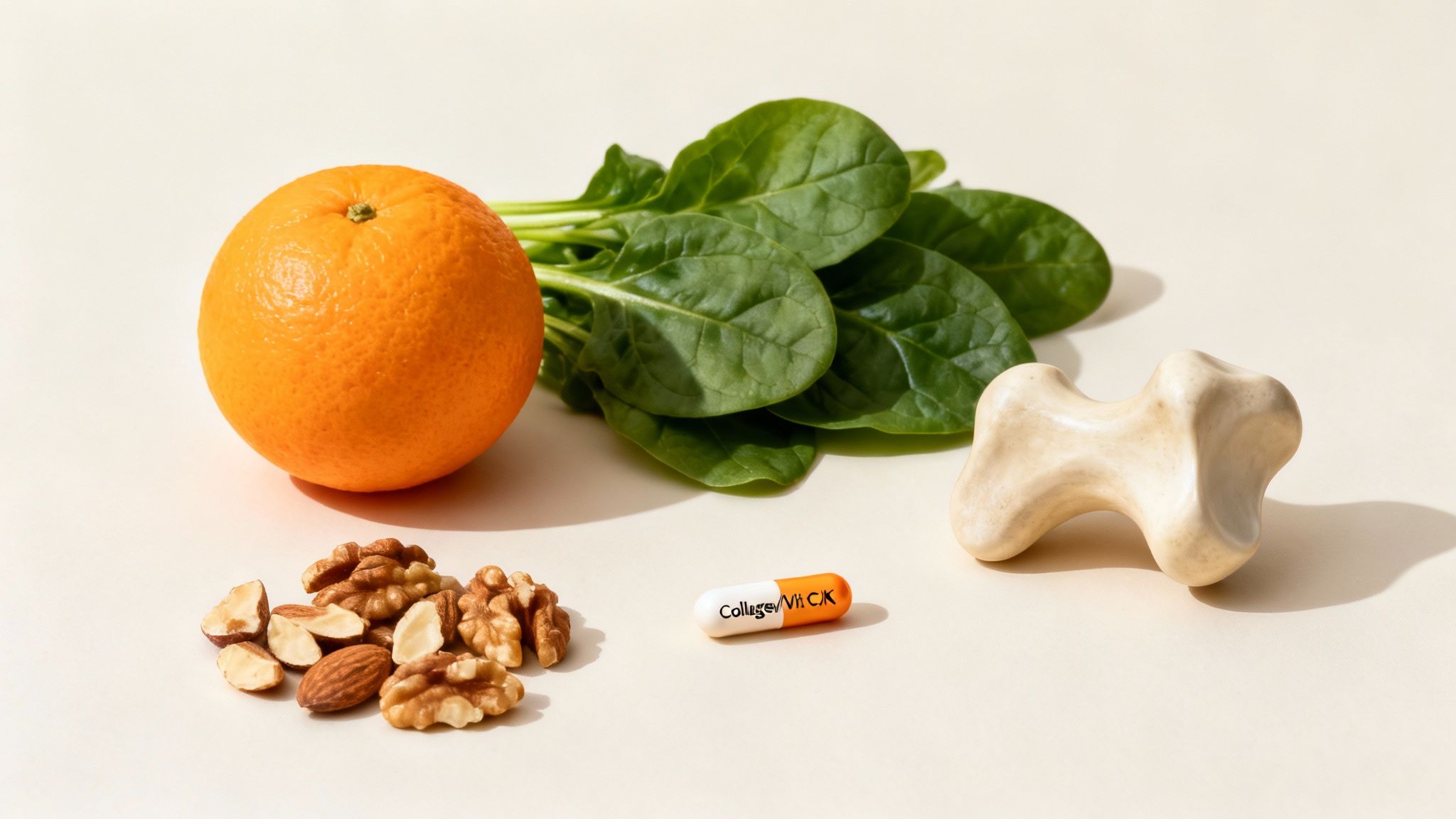 A person preparing a healthy meal with fresh vegetables and fish, representing a holistic approach to joint health.