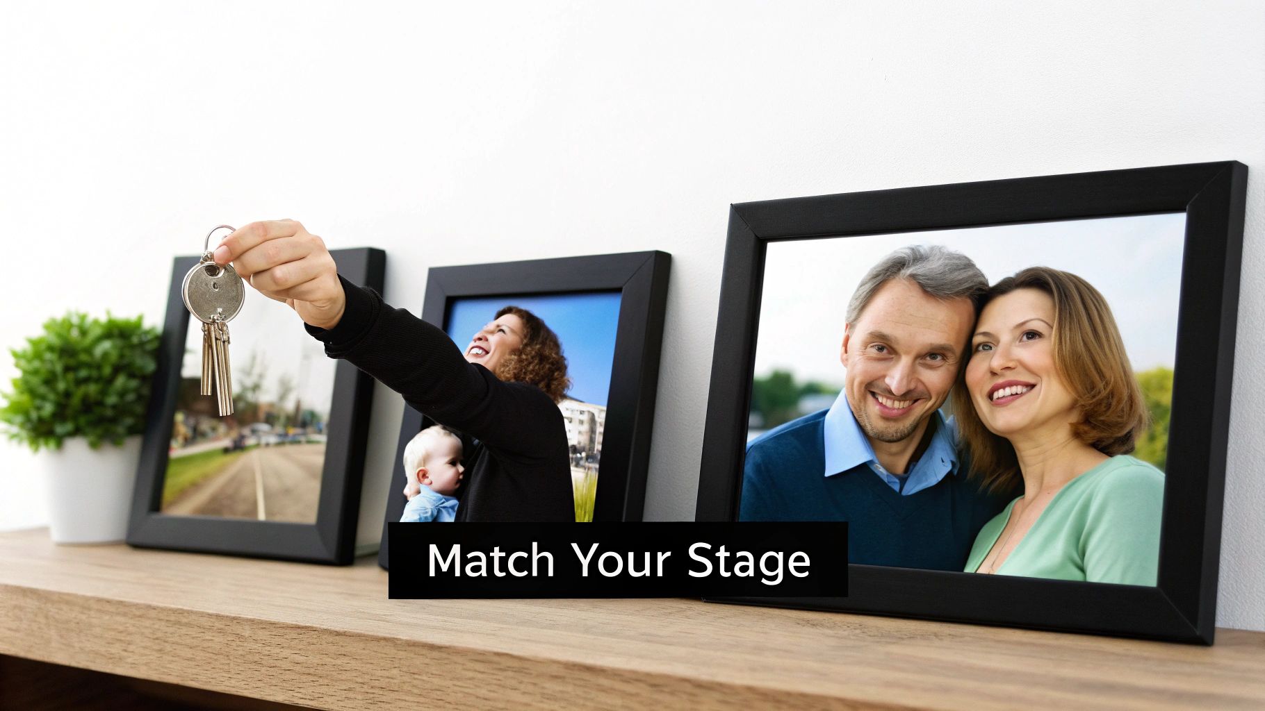 A family at different life stages, smiling and secure