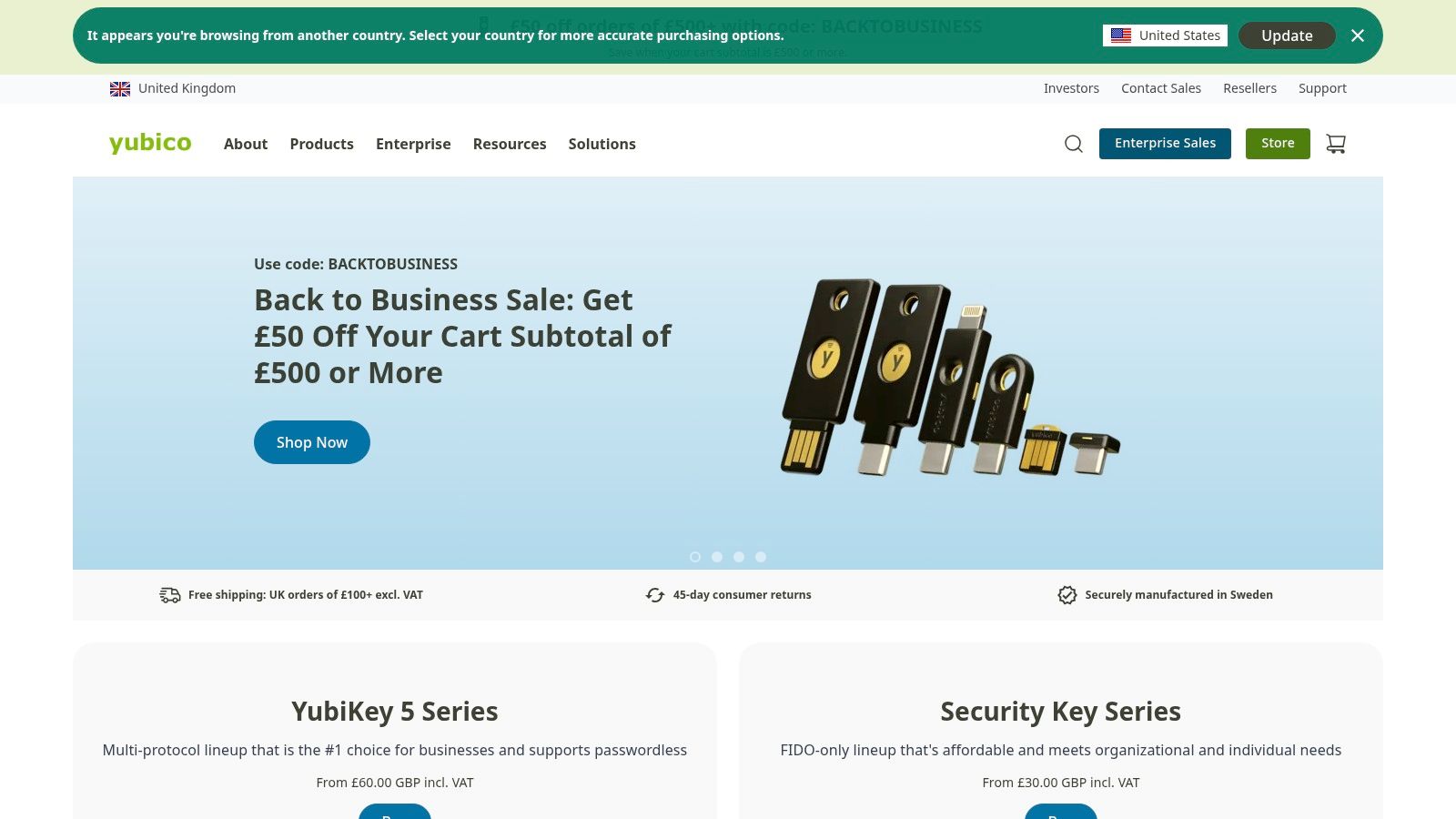 Yubico (YubiKey security keys)