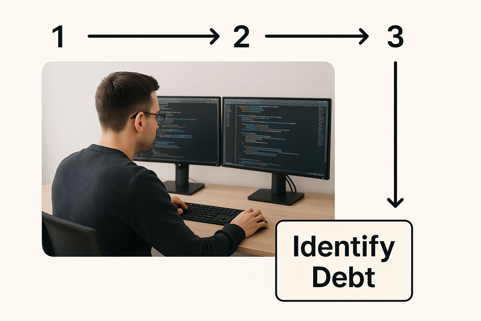 Infographic about managing technical debt