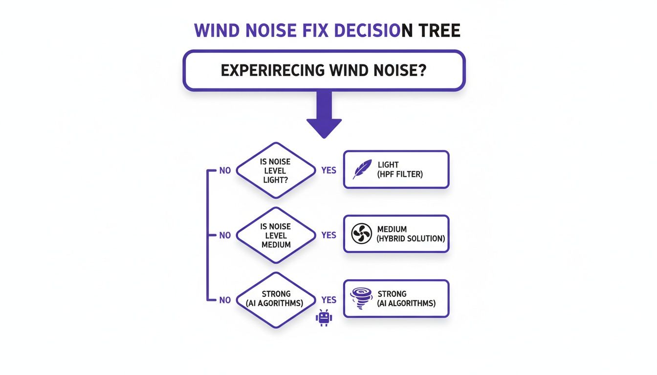 Infographic about remove wind noise from video