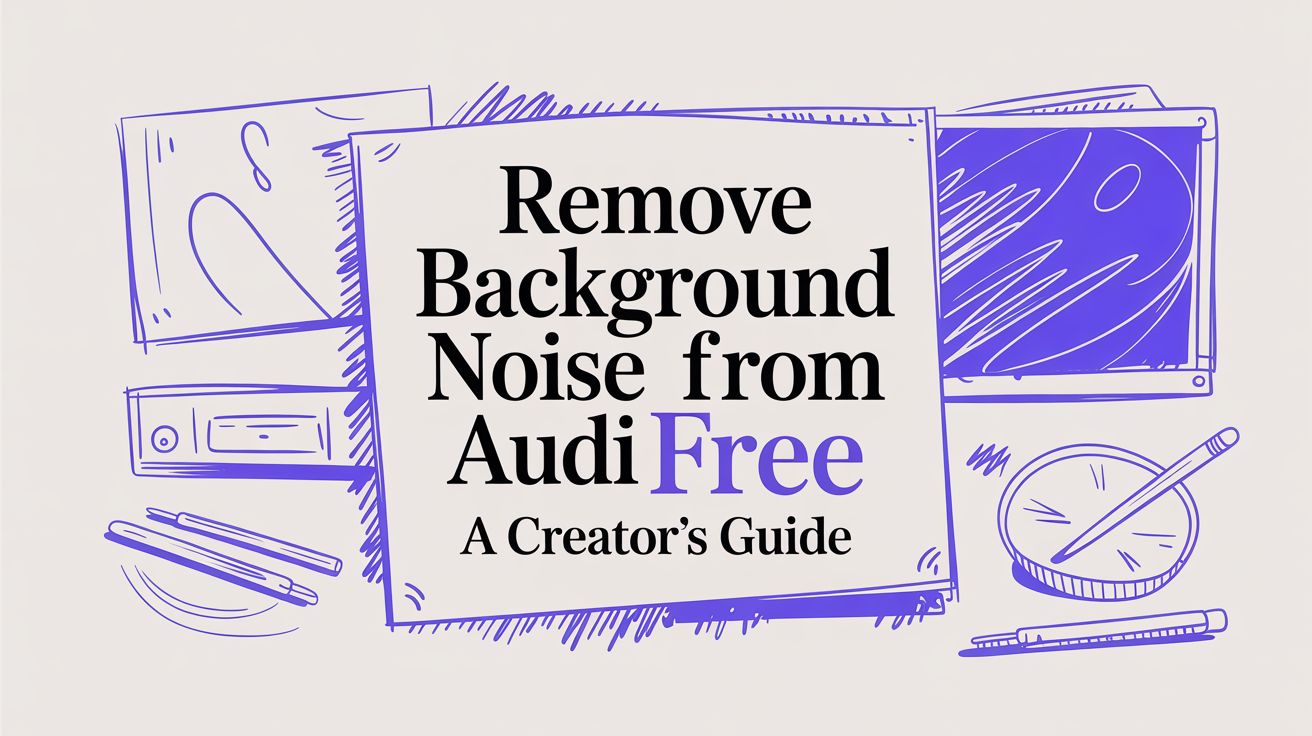 Remove Background Noise from Audio Free A Creator's Guide