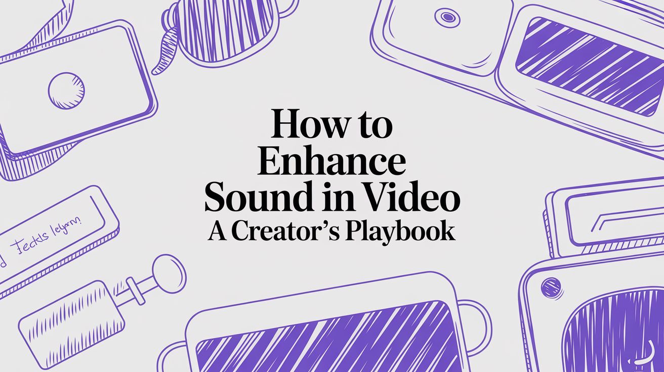 How to Enhance Sound in Video A Creator's Playbook