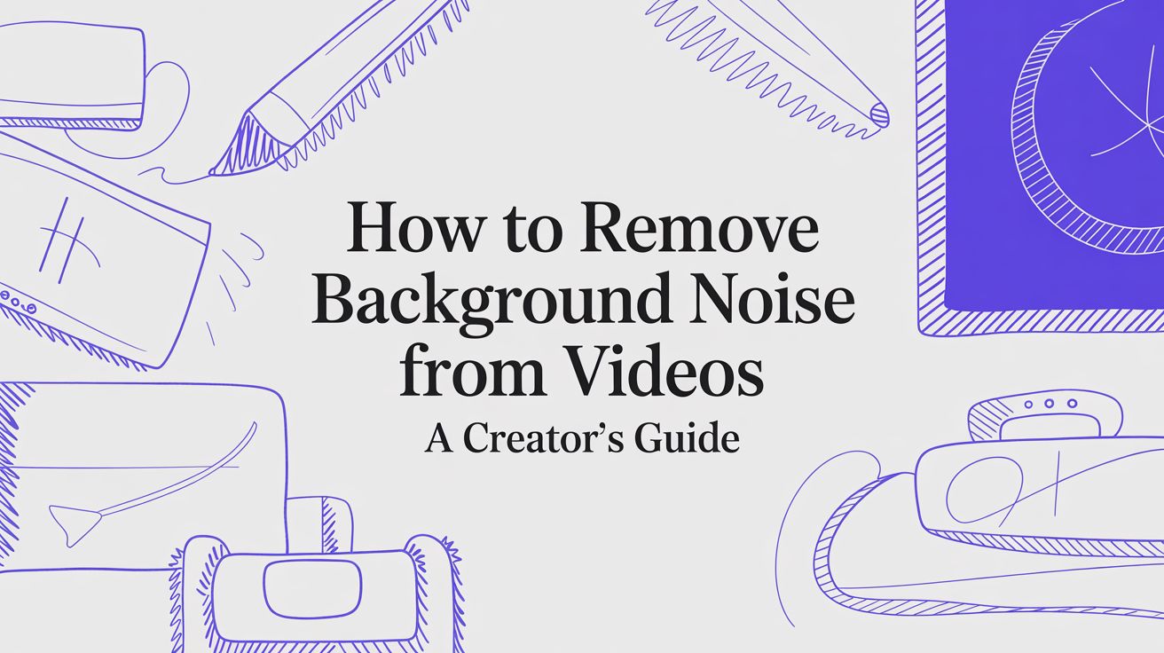 How to Remove Background Noise from Videos A Creator's Guide