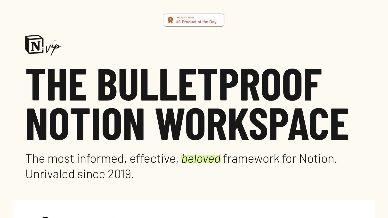 Notion VIP (Bulletproof Workspace & A-to-Z)