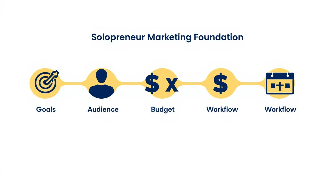 Infographic about marketing for solopreneurs