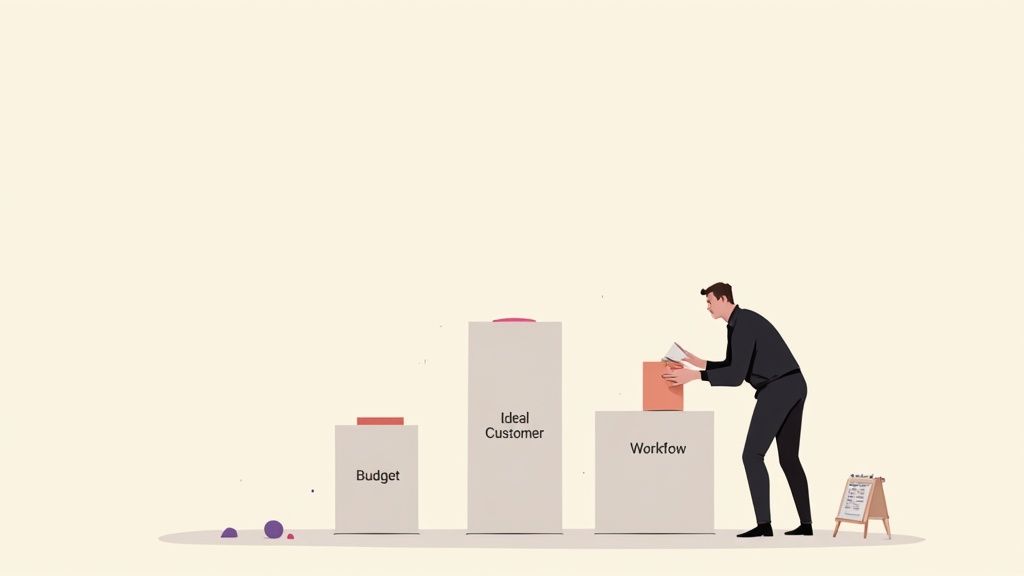 A person working on a laptop with SEO charts and graphs in the background.