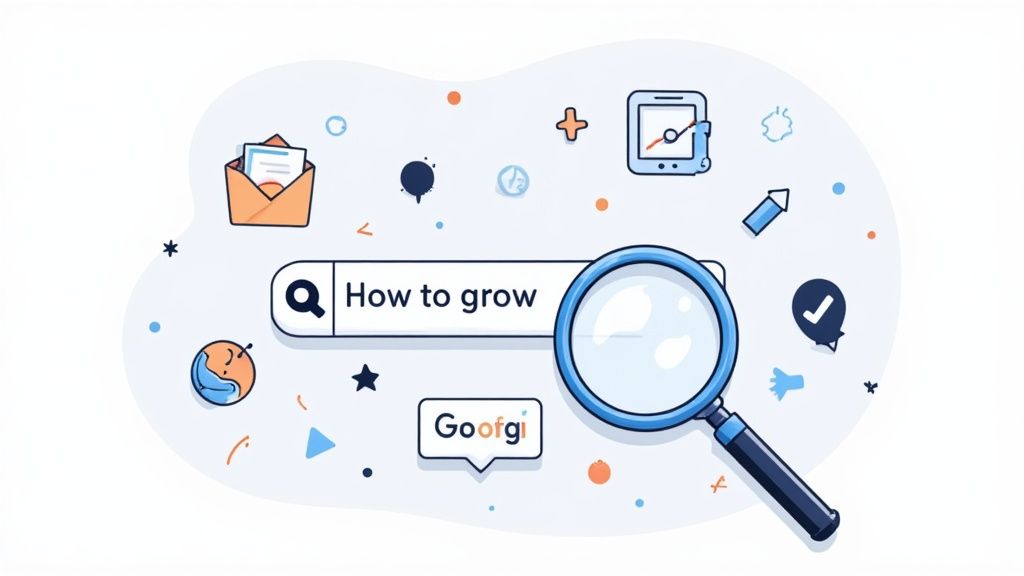 A person analyzing YouTube SEO keywords on a computer screen, with charts and graphs indicating search volume and competition.