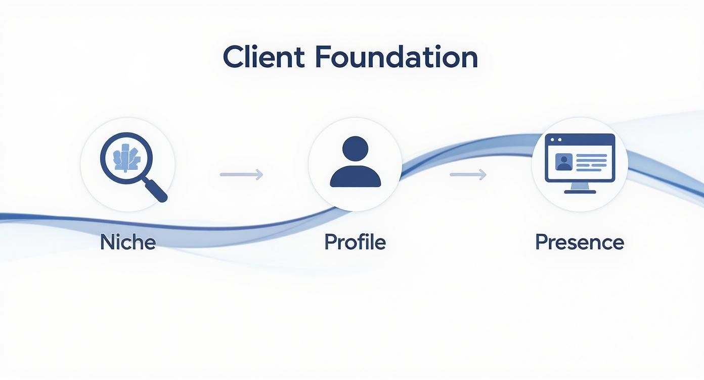 Infographic about how to get consulting clients