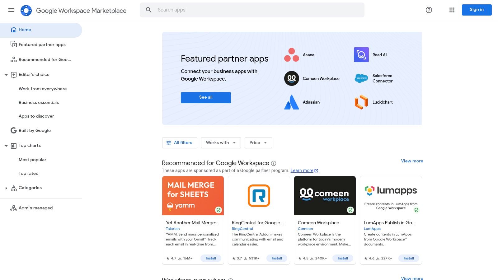 Google Workspace Marketplace