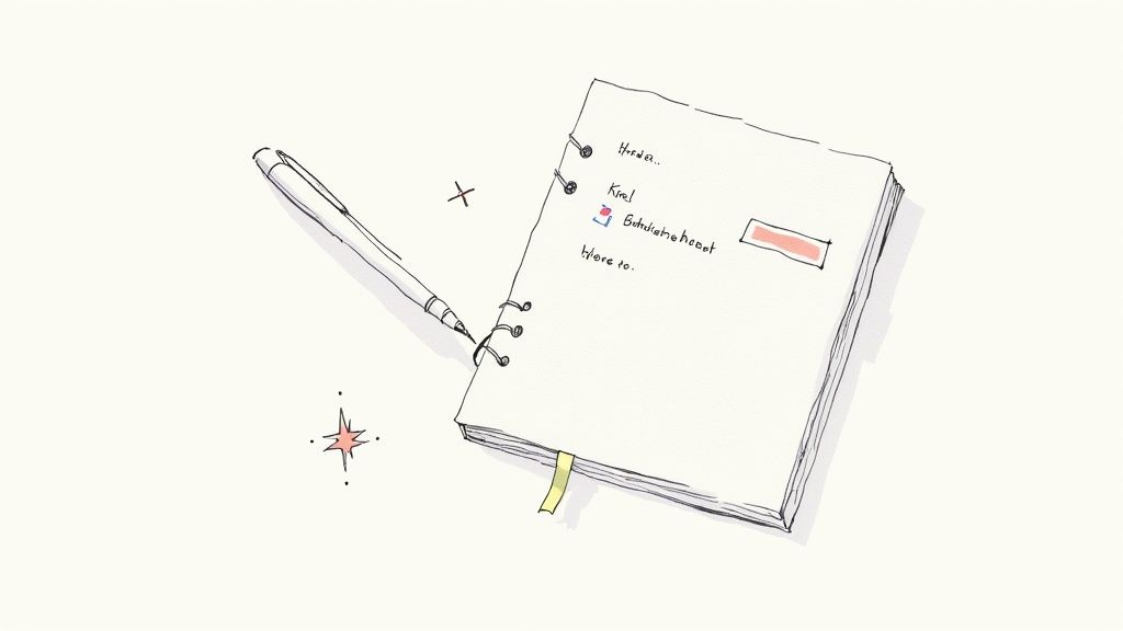 Eine Person schreibt konzentriert an einem Laptop, umgeben von Notizen und Fachbüchern.