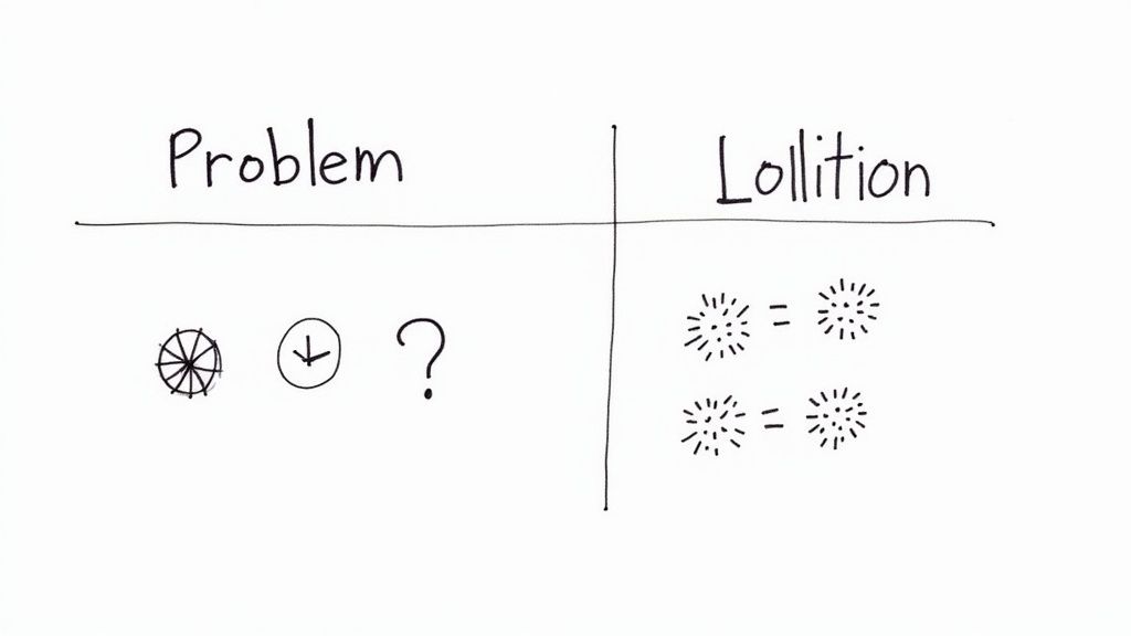 Mehrere bunte Haftnotizen mit Ideen sind auf eine Glaswand geklebt.