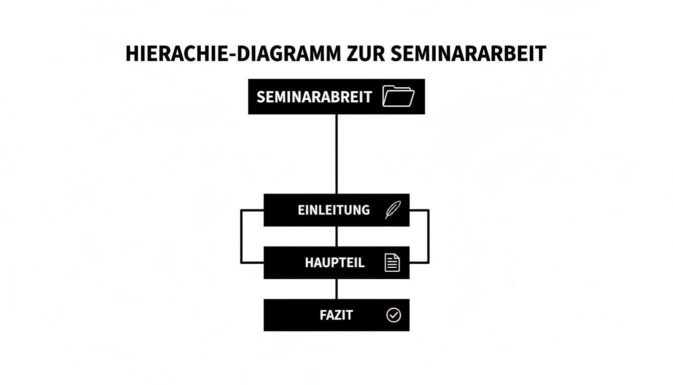 Infographic about gliederung einer seminararbeit