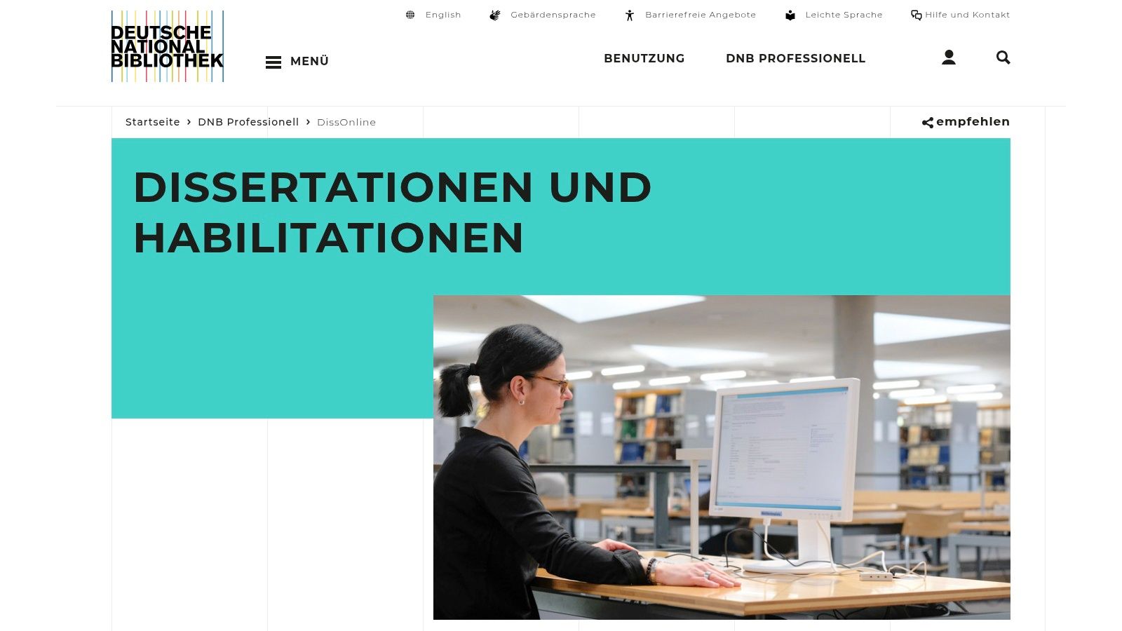 Deutsche Nationalbibliothek (DissOnline/DNB)