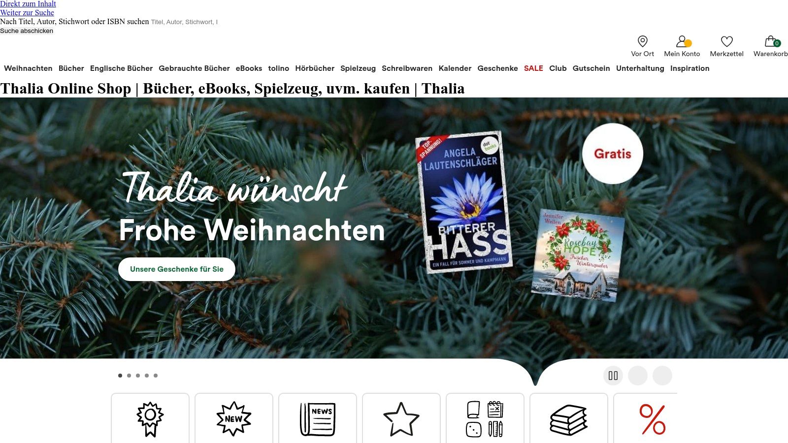 Thalia – Buchshop mit Ratgebern zum Aufbau/Gliederung