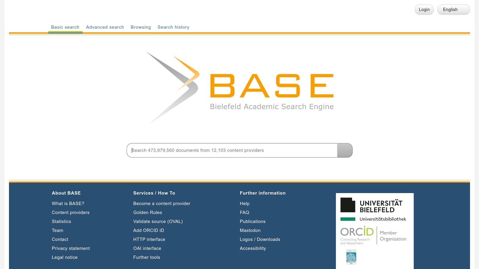 BASE (Bielefeld Academic Search Engine)