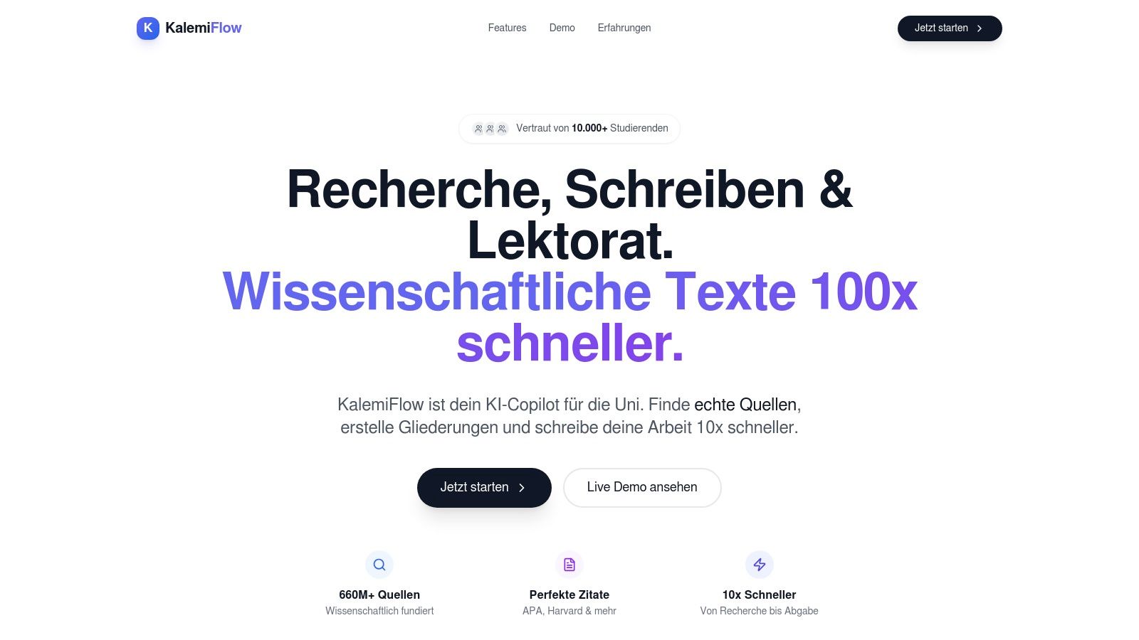 Eine Studierende nutzt KalemiFlow auf ihrem Laptop, um eine Hausarbeit zu verfassen.