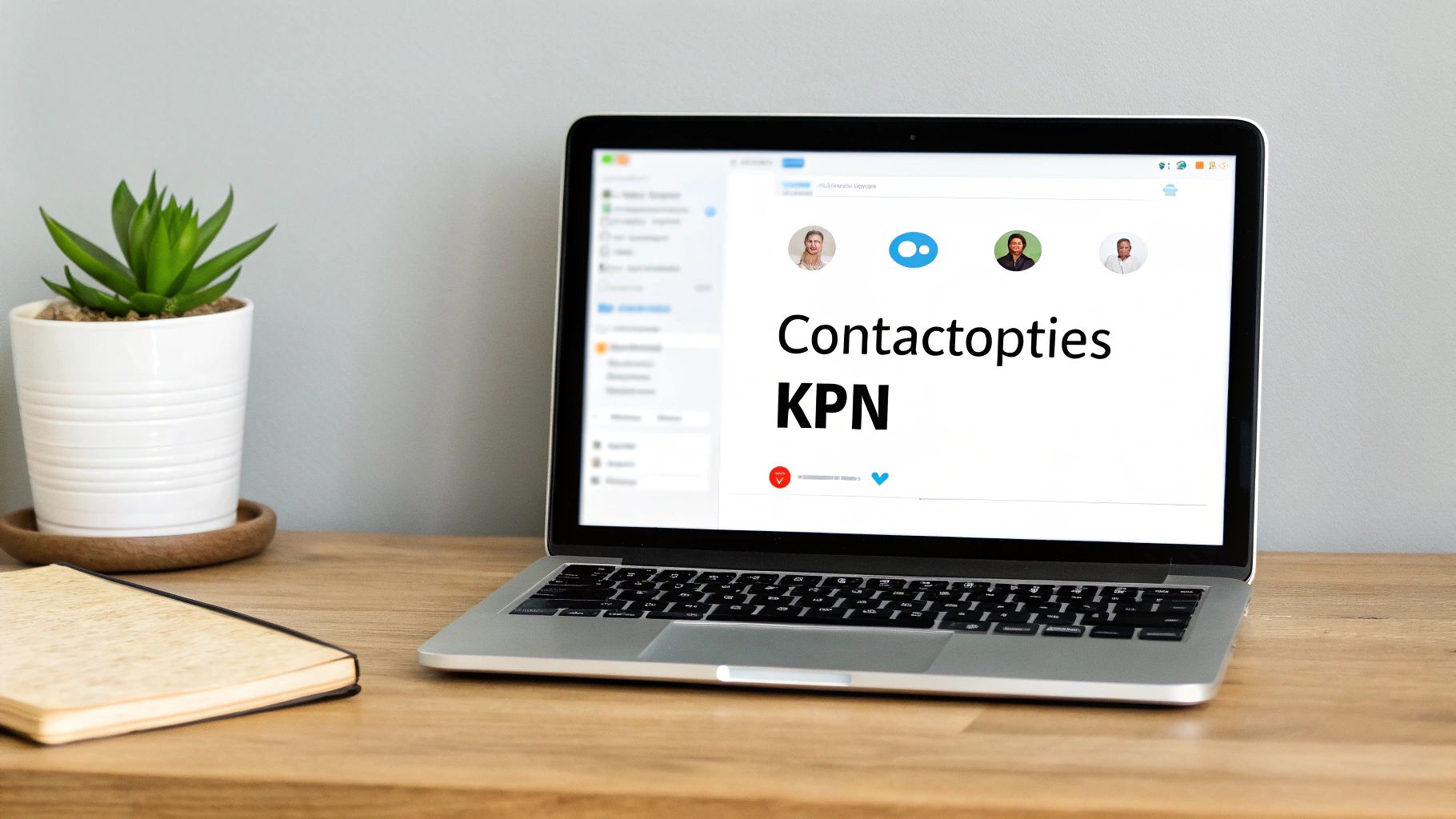 Verschillende digitale apparaten die alternatieve contactmethoden tonen