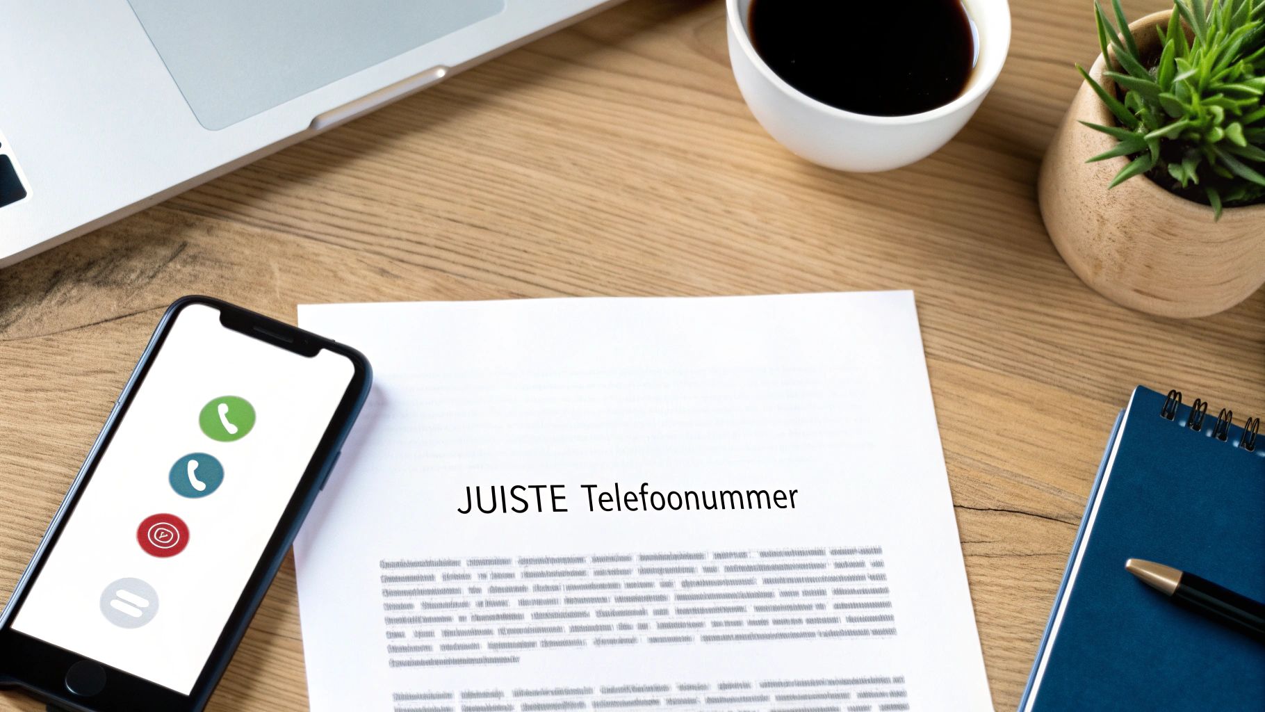 Een persoon die de Essent klantenservice belt via een smartphone