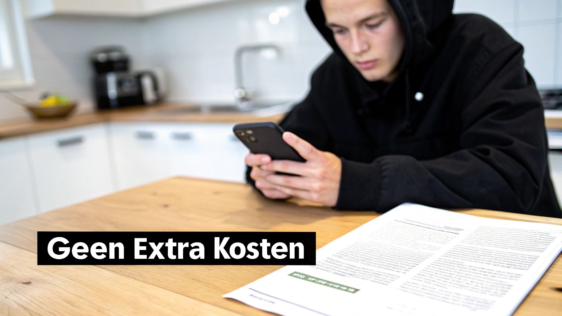 Een vrouw die een 088 nummer belt via haar mobiele telefoon