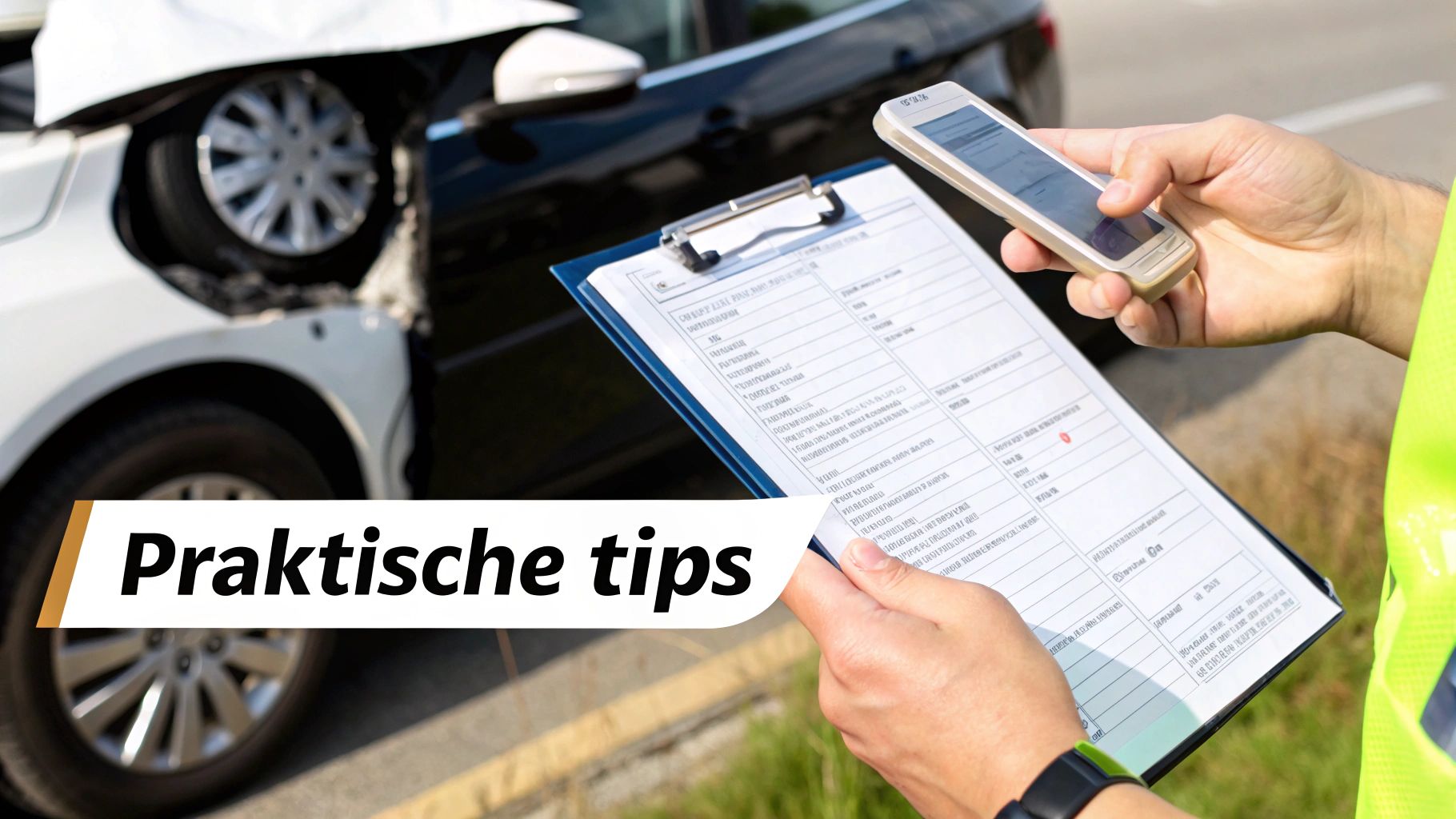 Een persoon die aantekeningen maakt naast een laptop, als symbool voor een goed voorbereide klacht bij UPS