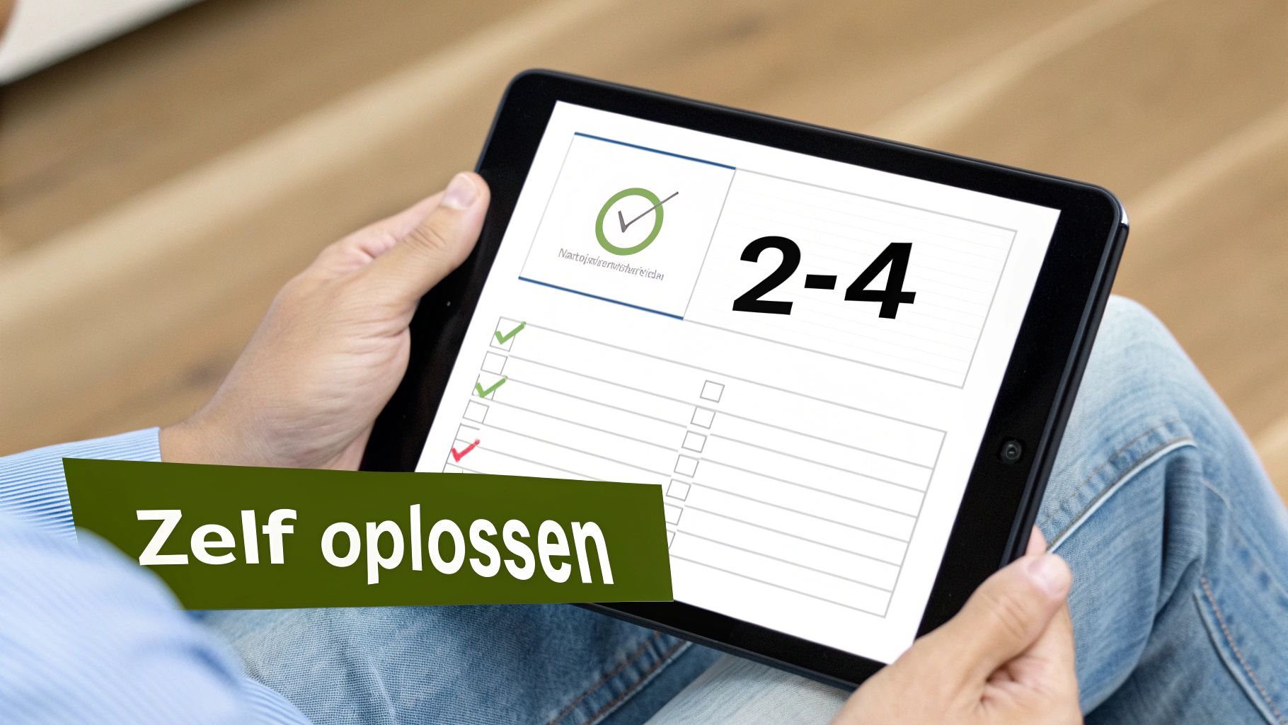 Een reiziger die zijn boeking beheert op zijn smartphone.