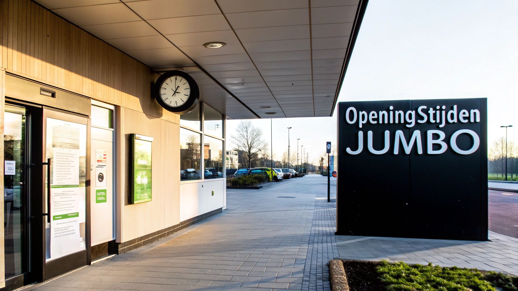 Boodschappenkarretjes bij een Jumbo supermarkt