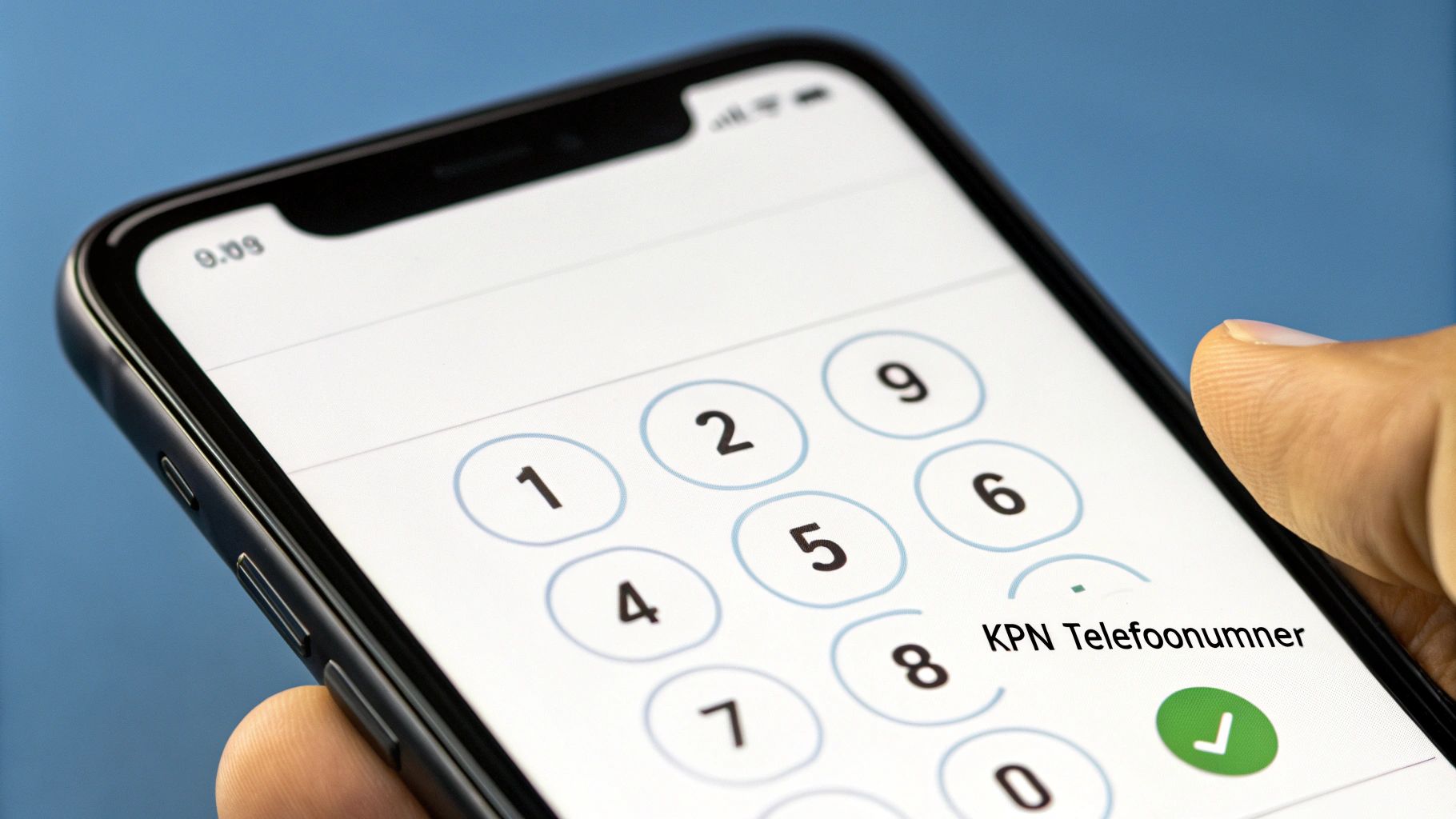 Een persoon die belt met de klantenservice van KPN