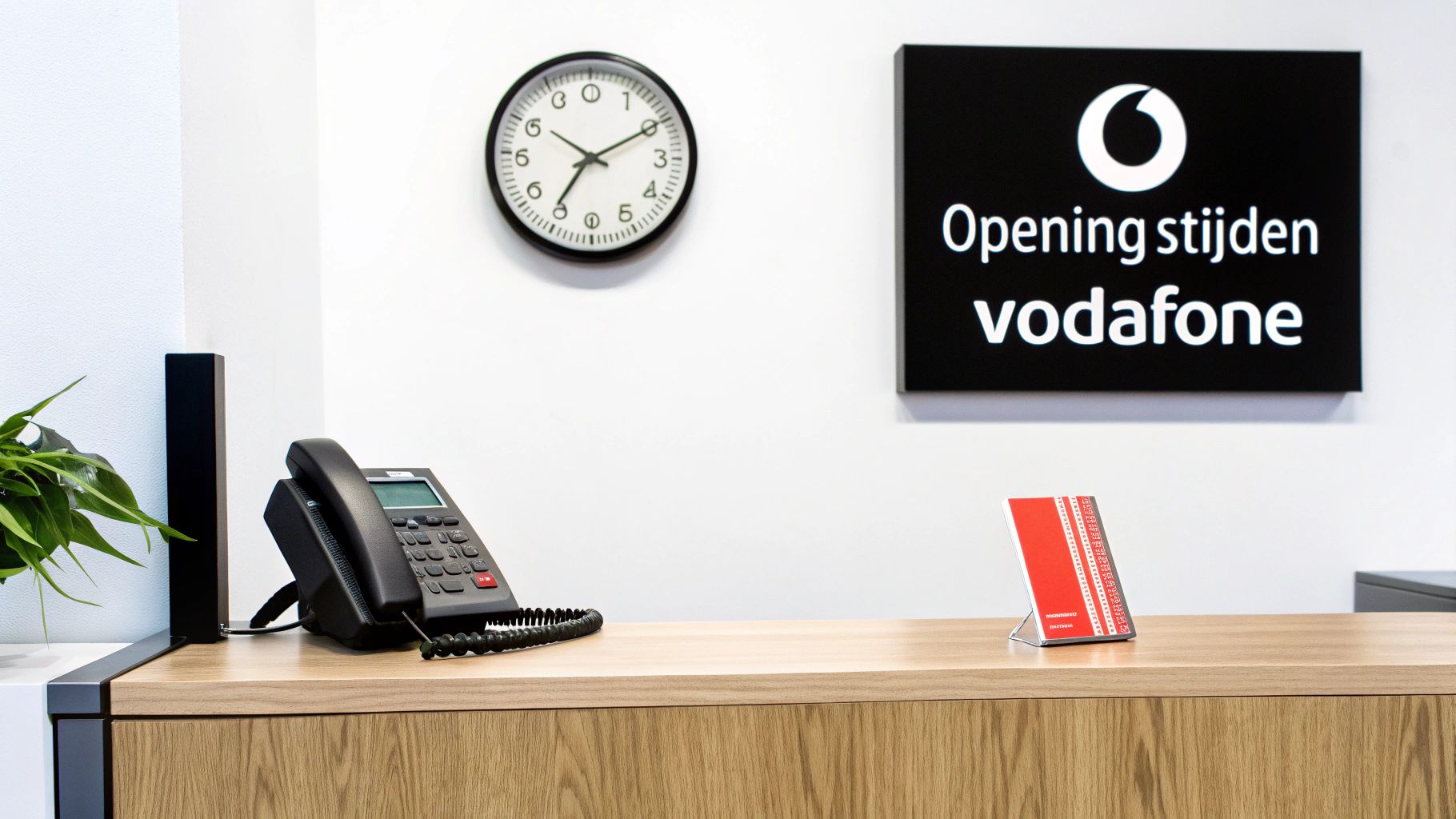 Overzichtelijke weergave van de Vodafone klantenservice openingstijden en contactopties