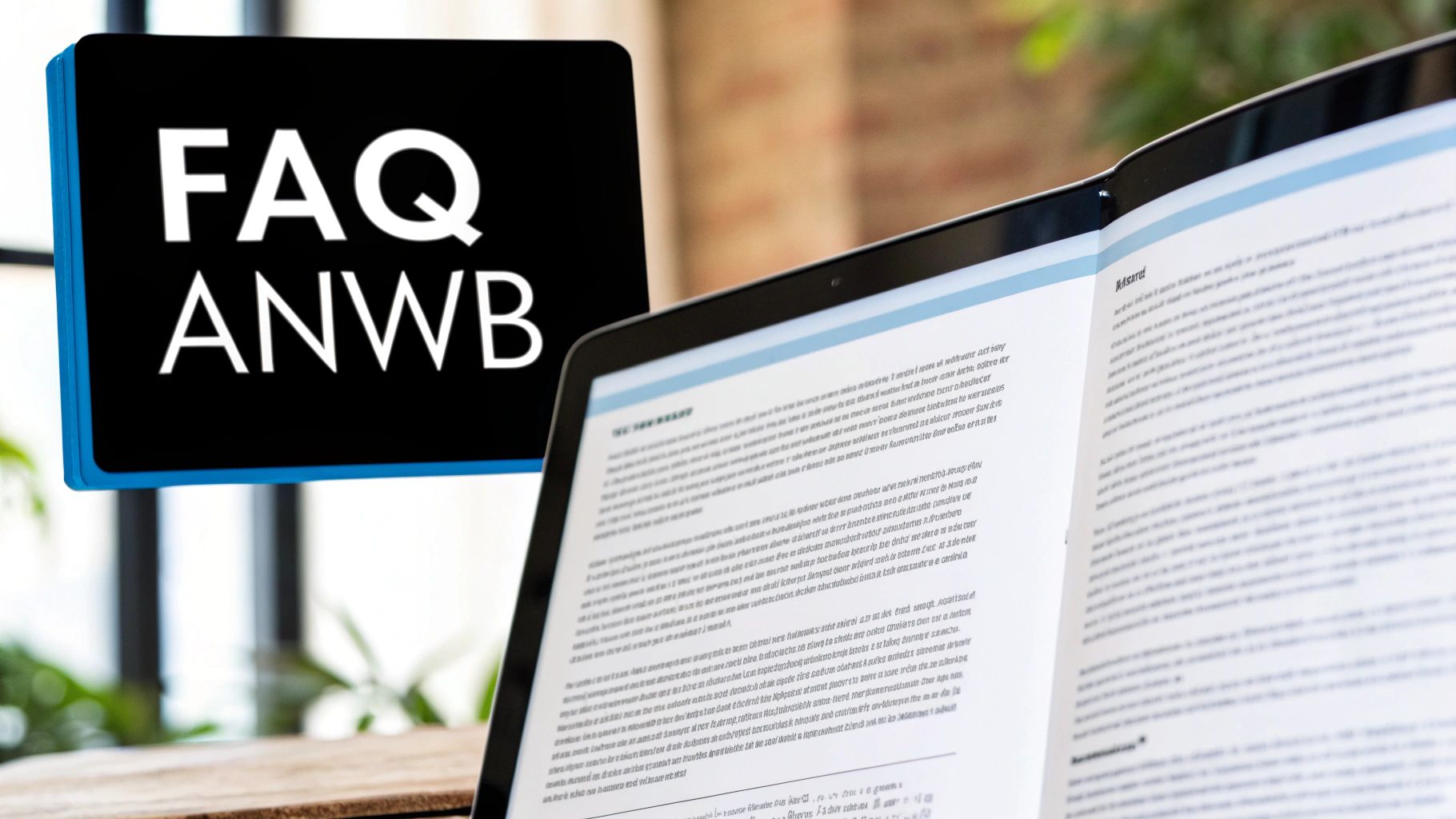 Een persoon die de ANWB-website gebruikt op een laptop en smartphone, wat de verschillende online contactopties symboliseert.