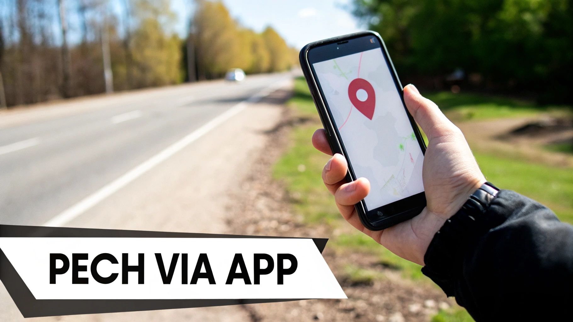 Een smartphone met daarop het logo van de ANWB Onderweg app